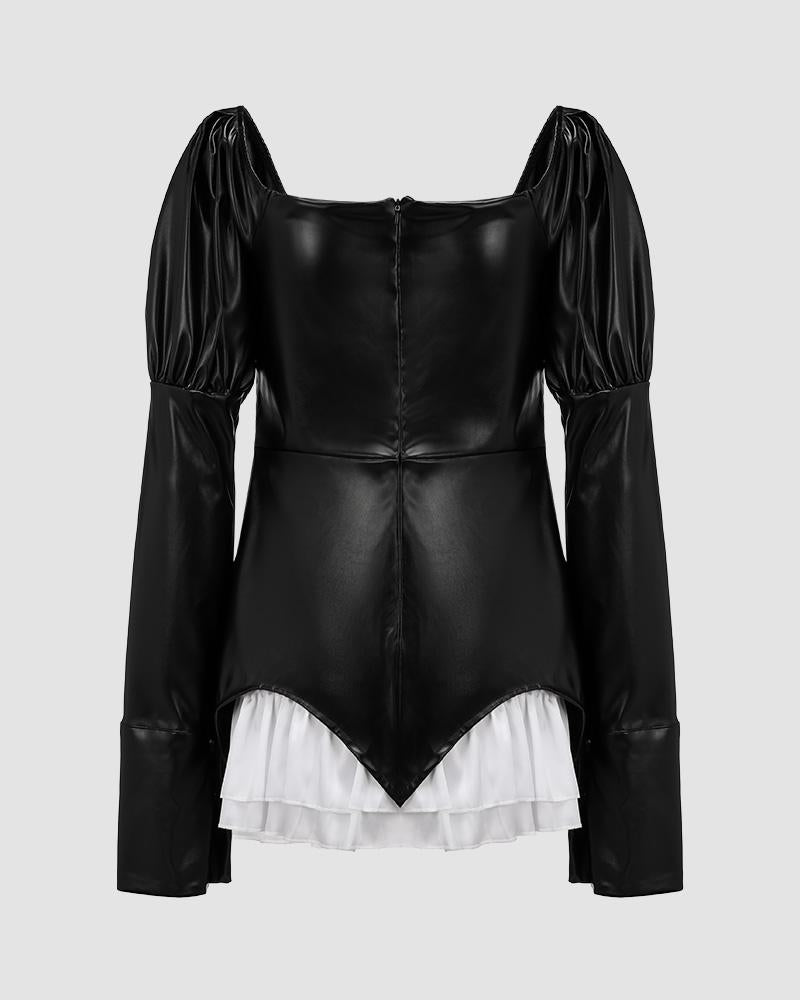 Ellingham PU Leather Corset Dress - Fashionpara