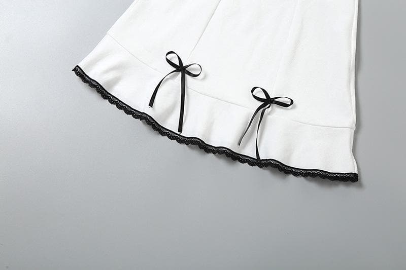 Lace Trim Halter Neck Lace Up Cut Out Mini Dress - View 7