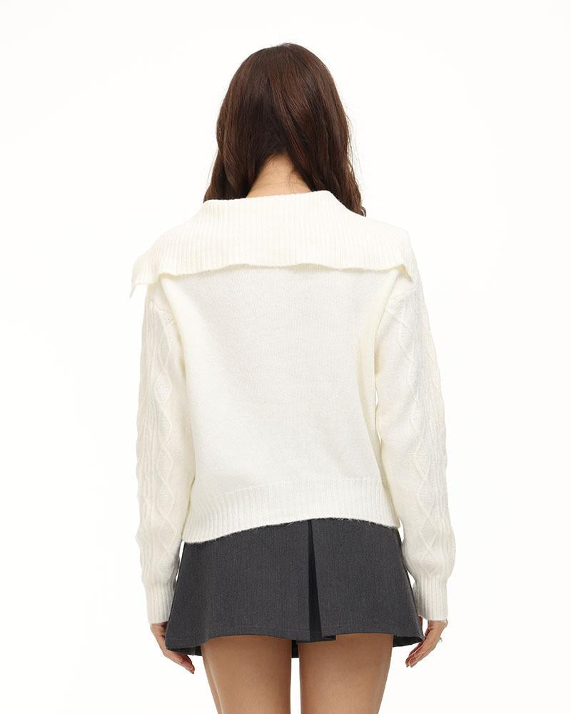 Emelisa Cable Knit Hoodie - Fashionpara