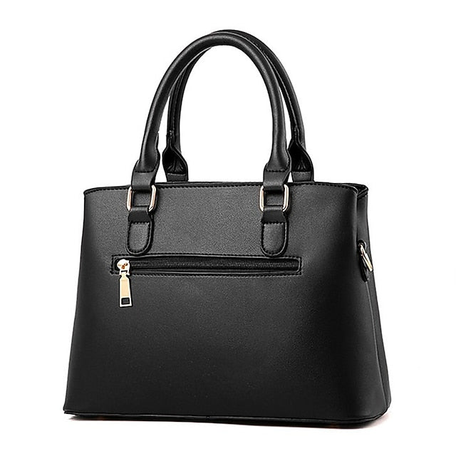 White Faux Handbag Gold with Elegant Leather