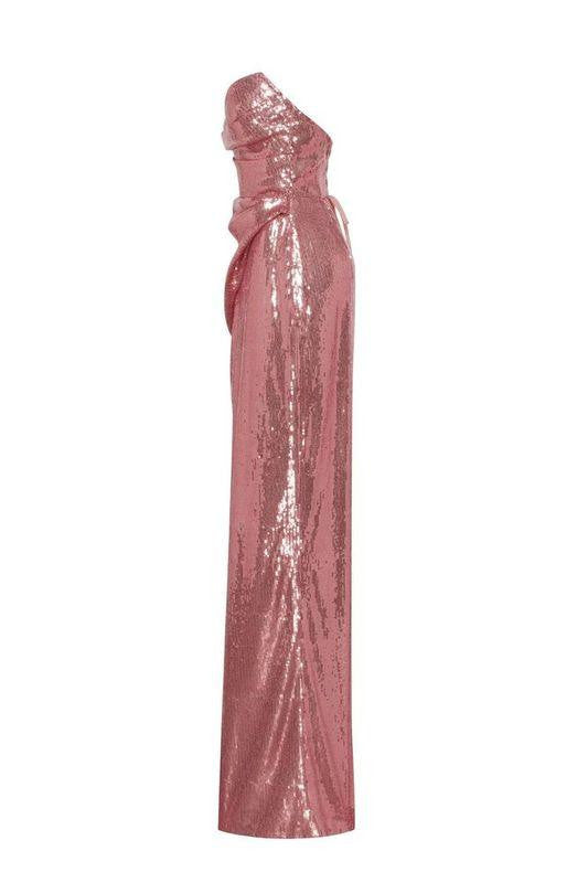 Sequin Strapless Sweetheart Ruched Wrap Dress