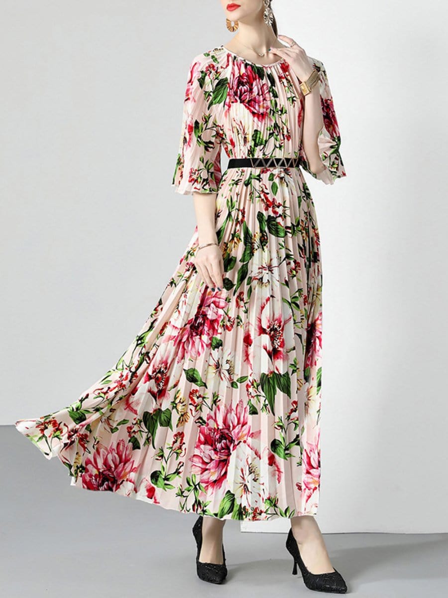 Belt Maxi Dress - Fashionpara