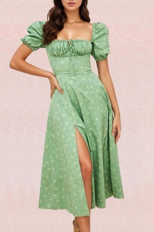 Kaia Bodycon Day Midi Dress - Mint Green - Fashionpara
