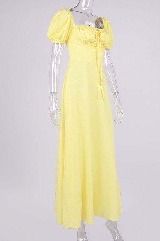 Kaia Bodycon Day Midi Dress - Sun Yellow - Fashionpara