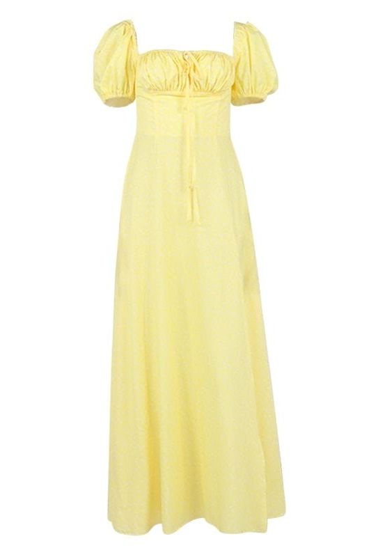 Kaia Bodycon Day Midi Dress - Sun Yellow - Fashionpara