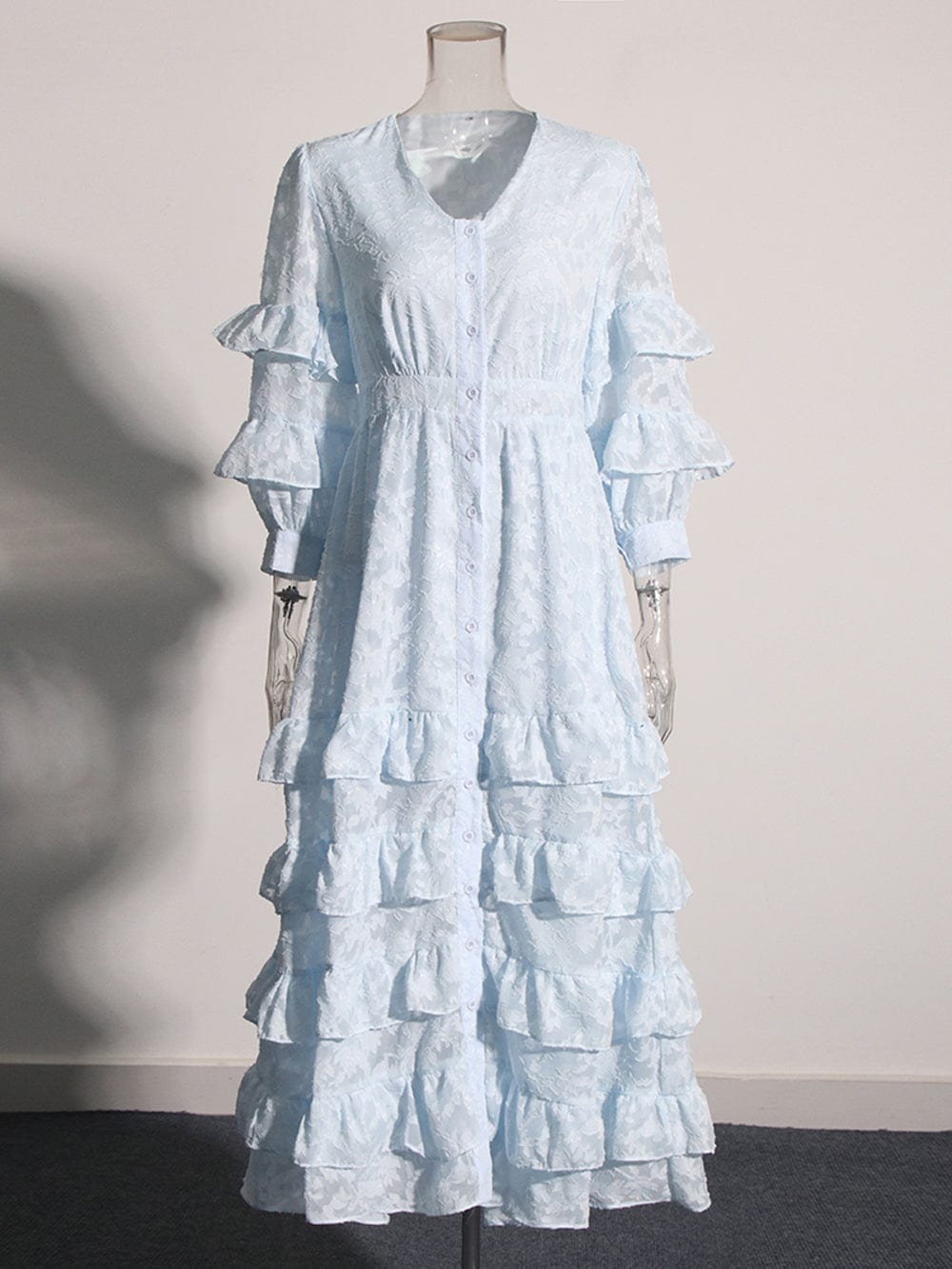 Ruffle Midi Dress - Fashionpara