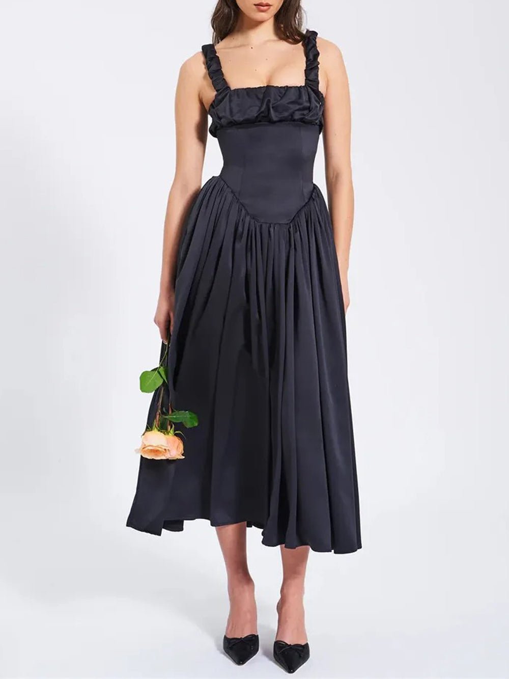 Backless Midi Dress - Fashionpara