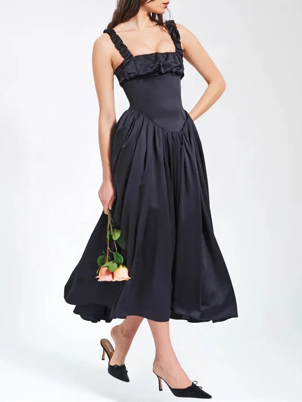 Backless Midi Dress - Fashionpara