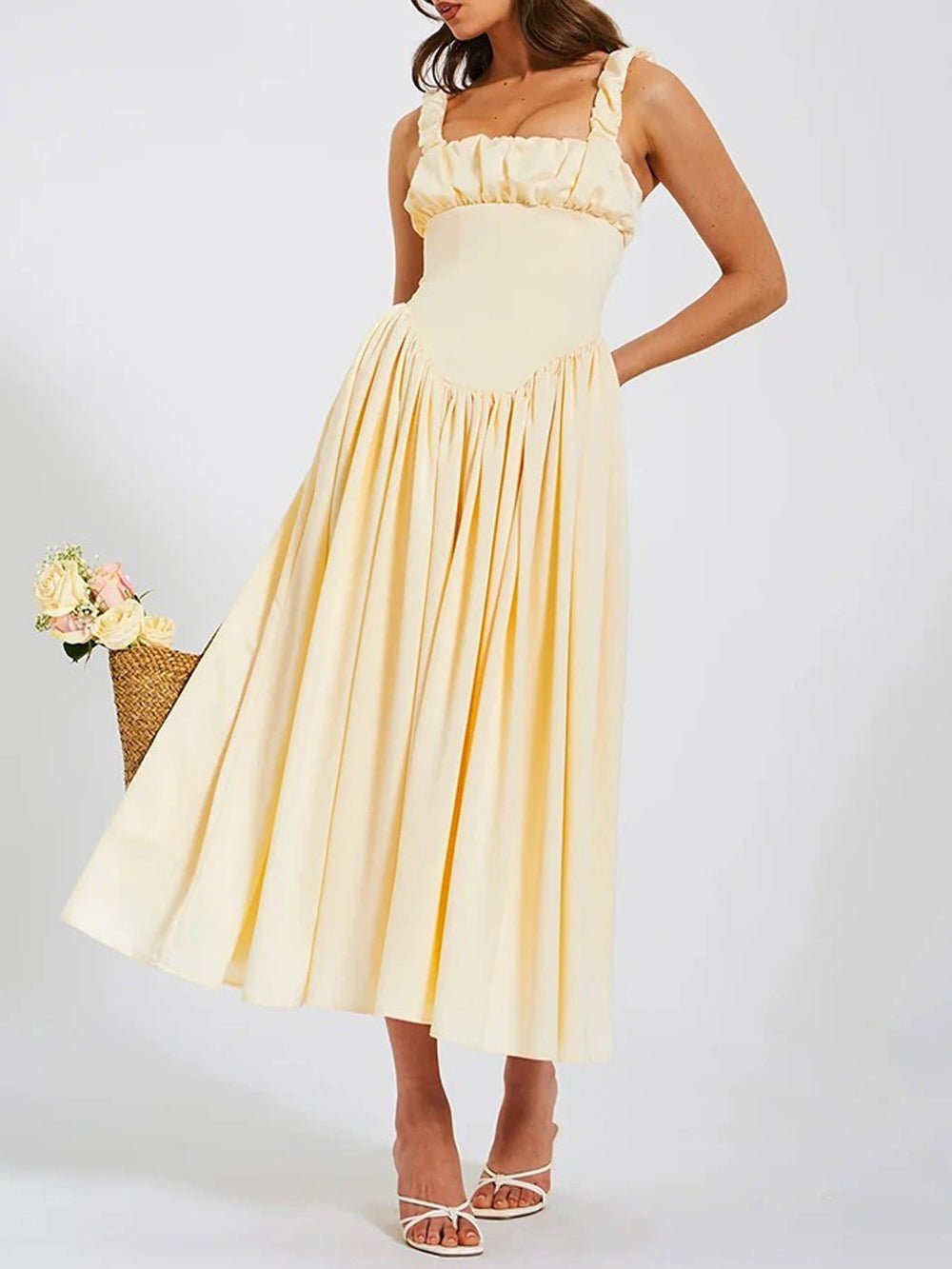 Backless Midi Dress - Fashionpara