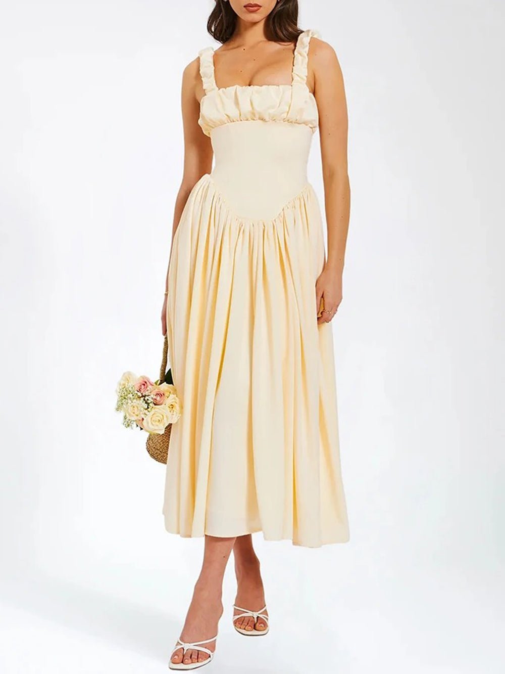 Backless Midi Dress - Fashionpara