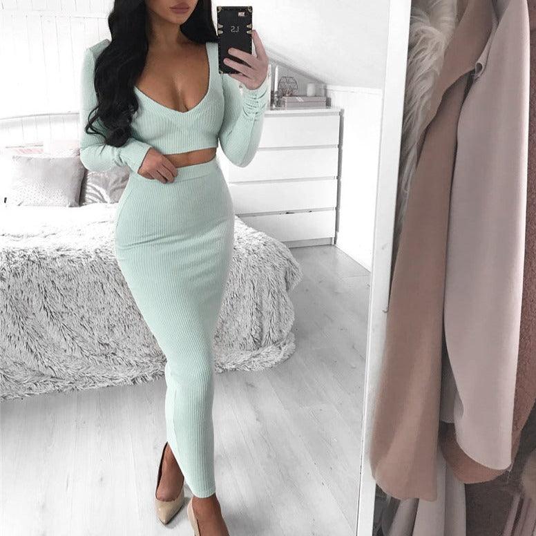 KittenAlarm - Kendra Solid Long Skirt Set