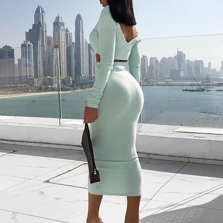 KittenAlarm - Kendra Solid Long Skirt Set