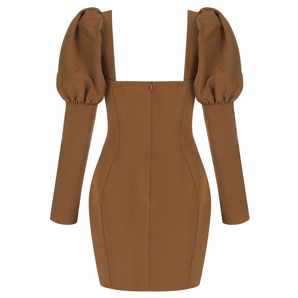 KittenAlarm - Kisha Sweetheart Neckline Solid Mini Dress