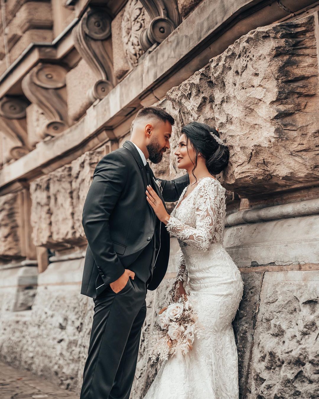 Lace Mermaid Wedding Dress Long Sleeves On Sale - Fashionpara