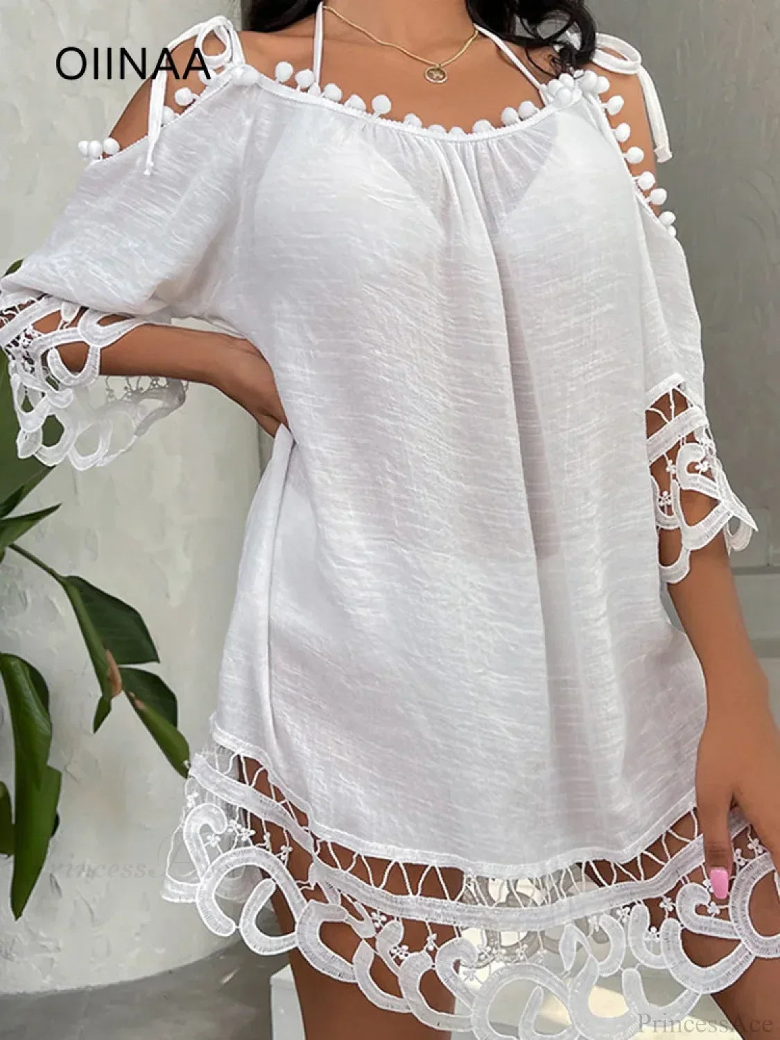 Lace See Through Bikini Cover Up