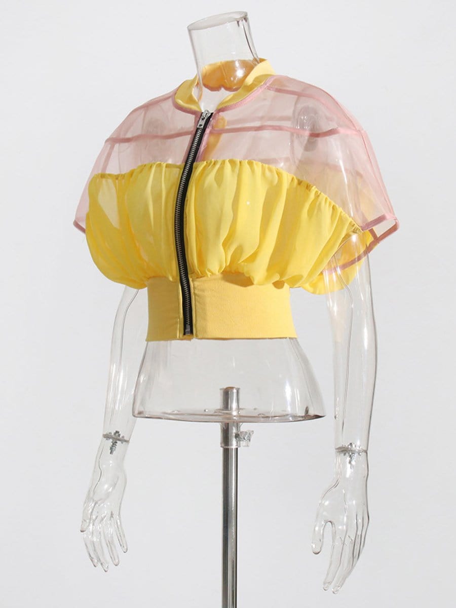 Short Zipper Jacket - Fashionpara