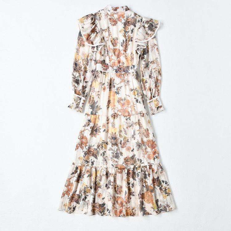 KittenAlarm - Lanice Floral Sheer Chiffon Maxi Dress