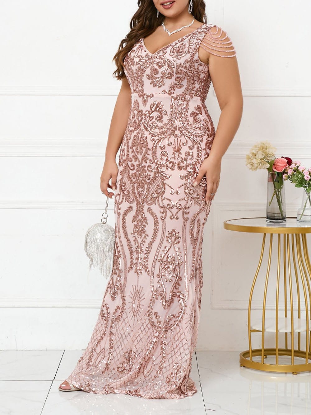 Sequin Maxi Dress - Fashionpara