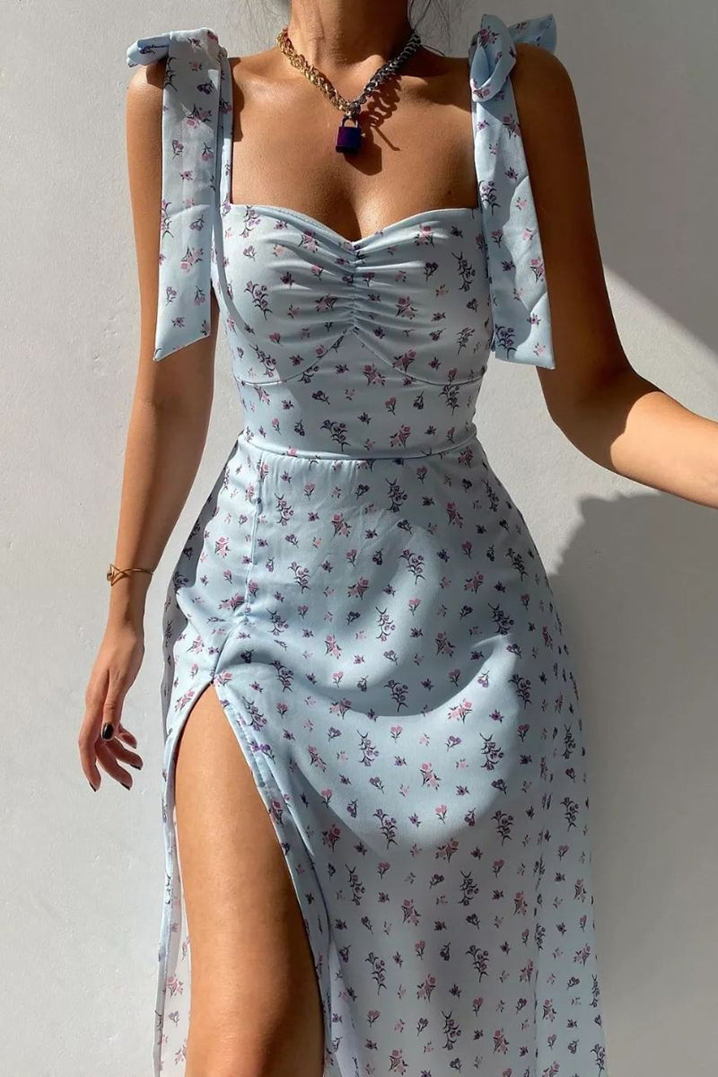 Sweetheart Printing Long dress - Fashionpara