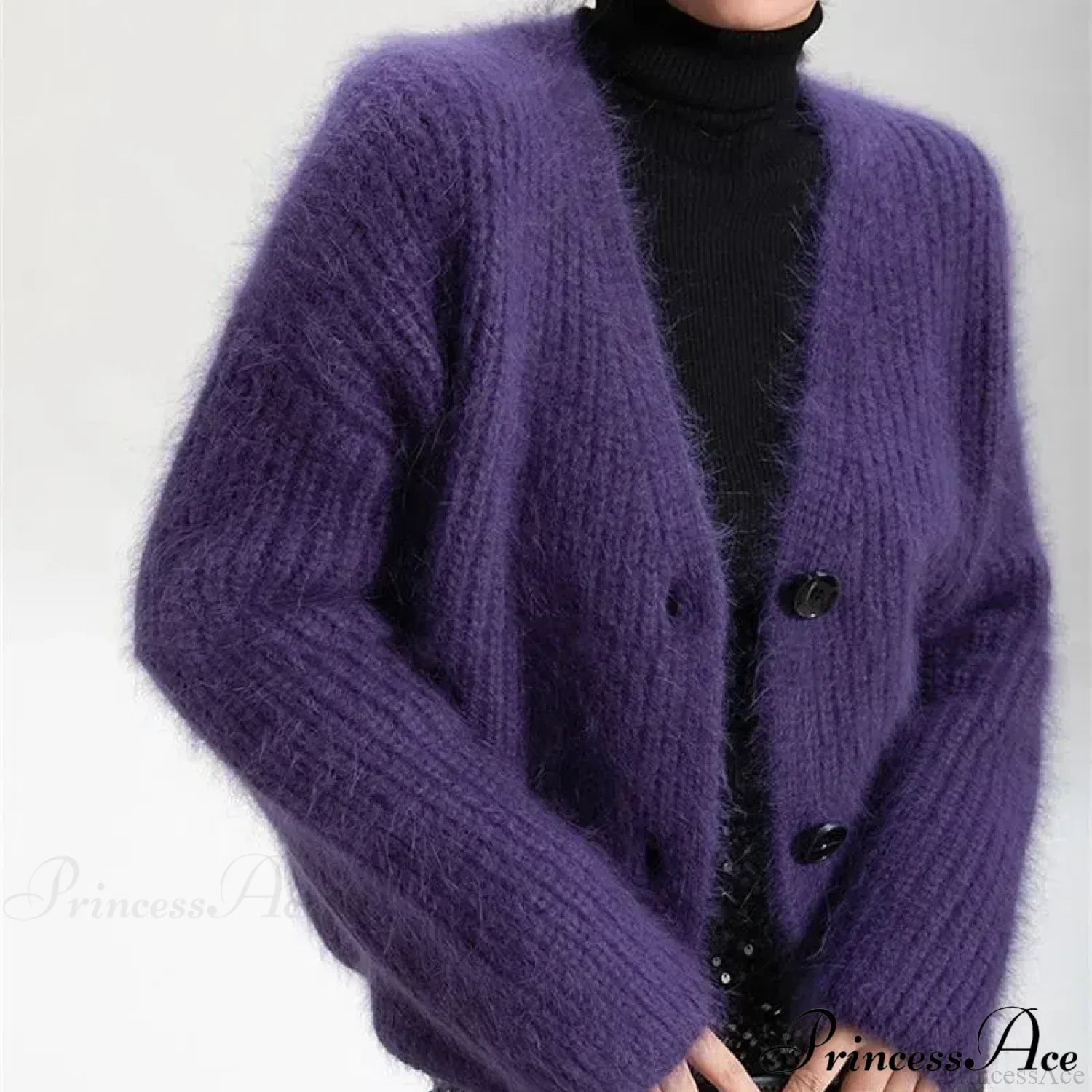 Lazy Thick Long Sleeve Feminine Cardigan