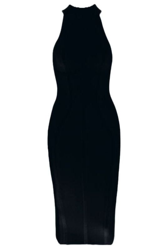 Lea Bandage Midi Dress - Classic Black - Fashionpara