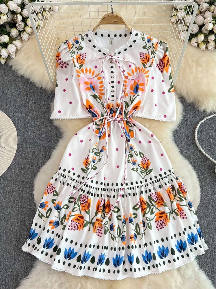 Flower Midi Dress - Fashionpara