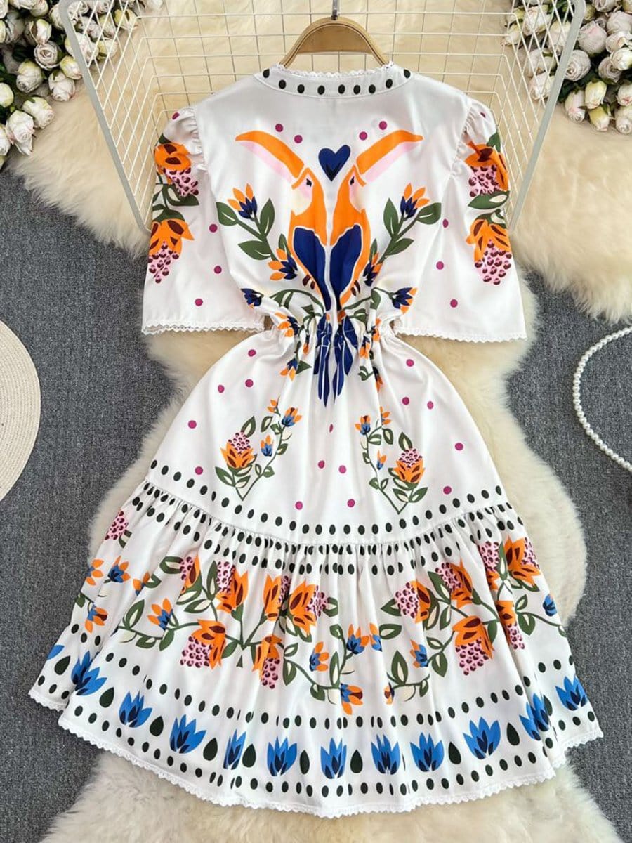 Flower Midi Dress - Fashionpara