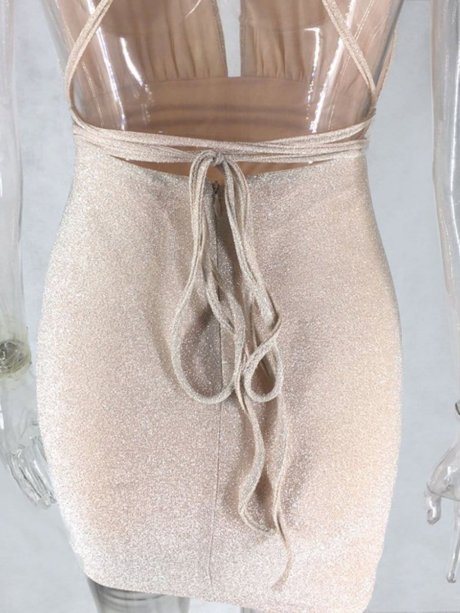 Backless Mini Dress - Fashionpara