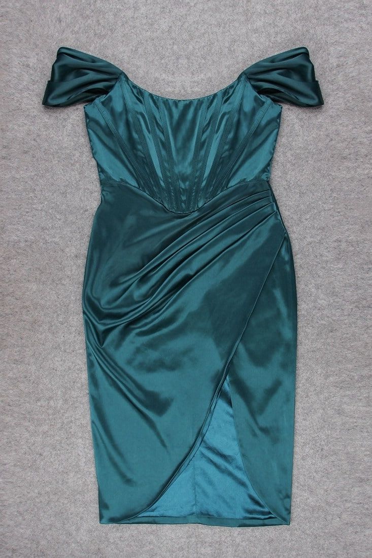 Leona Bodycon Dress - Emerald Green - Fashionpara