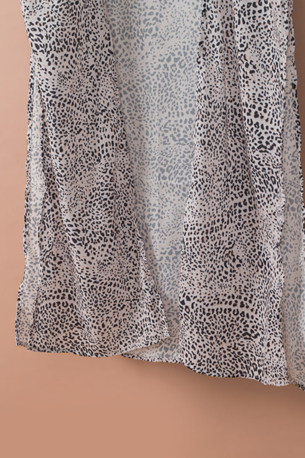 Leopard Dolman Sleeves Kimono With Slits  Fashionpara