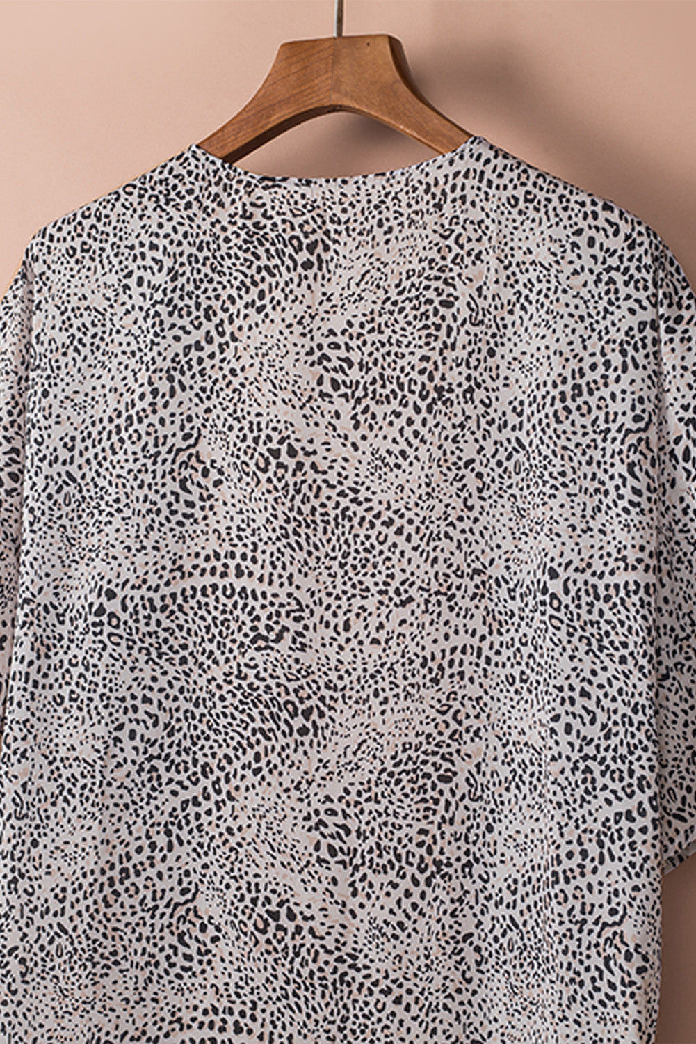 Leopard Dolman Sleeves Kimono With Slits  Fashionpara