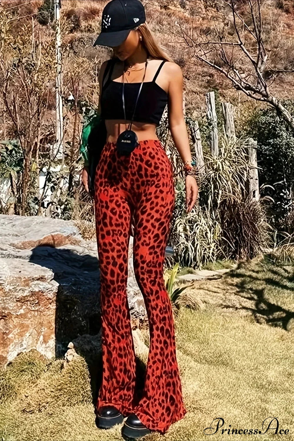 Leopard Print Flare Pant