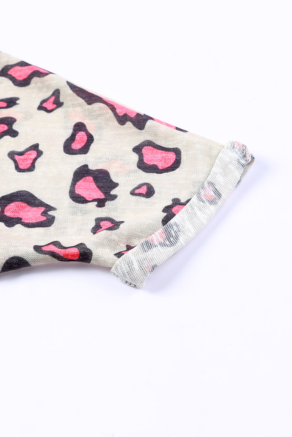 Leopard Print Open Front Long Sleeve Kimono Fashionpara