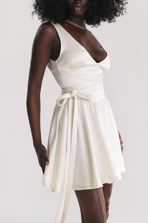 Lily Bodycon Dress - Pearl White - Fashionpara