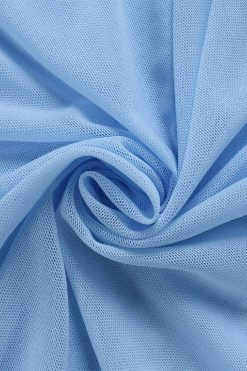 Lily Bodycon Wrap Mini Dress - Sky Blue - Fashionpara