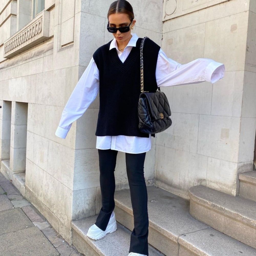 Updated Style Knit Oversized Vest 2