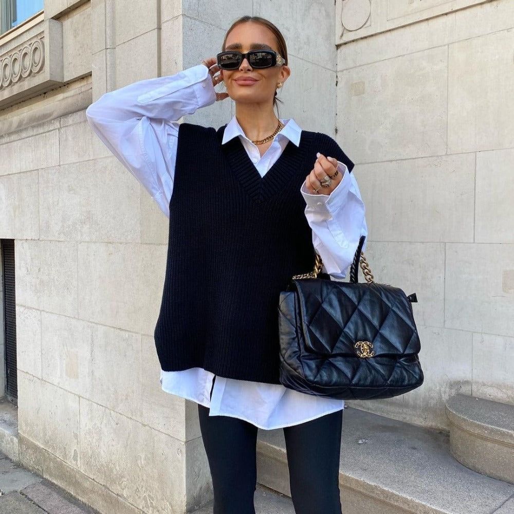 Updated Style Knit Oversized Vest 4