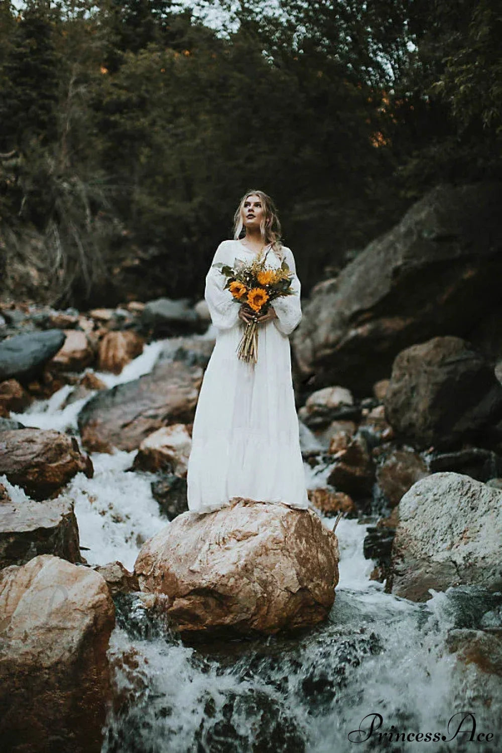 Long Sleeve Maxi Dress Red Floral Embroidery Tassel Boho Dress