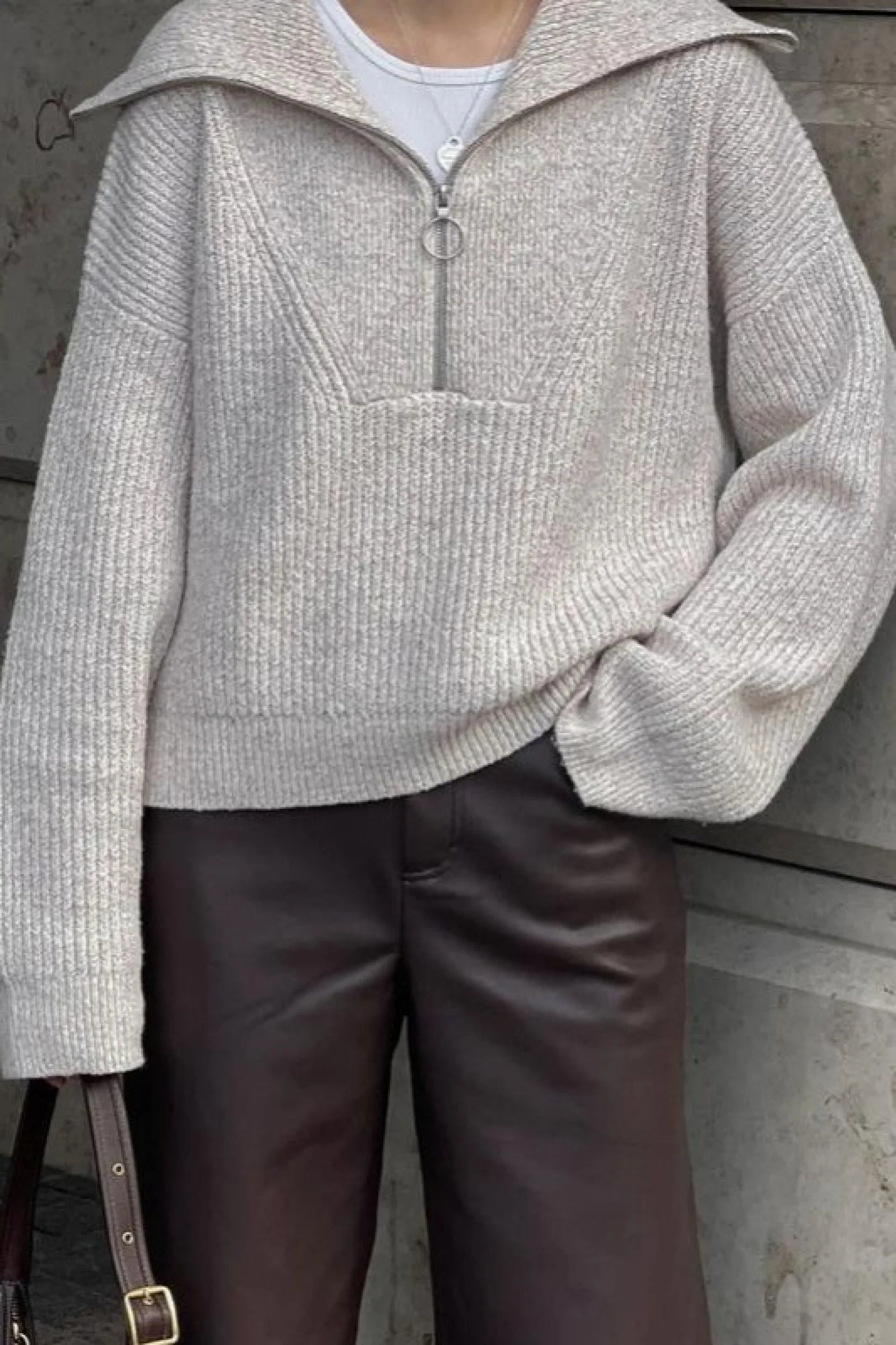 PrincessAce Loose Fit V-Neck Sweater for Effortless Style