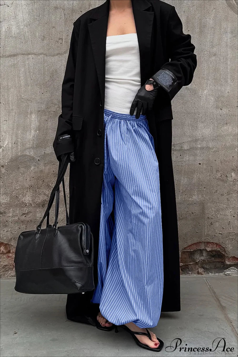 Loose Stripe Harem Pants