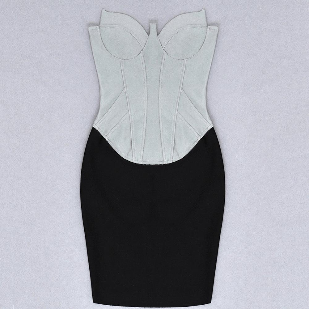 Strapless Corset Bustier Two-Piece Skirt Set