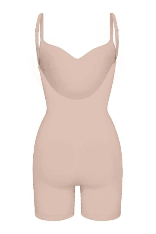 Low Back One Piece Bodysuit Shapewear - Mid Thigh - Fashionpara