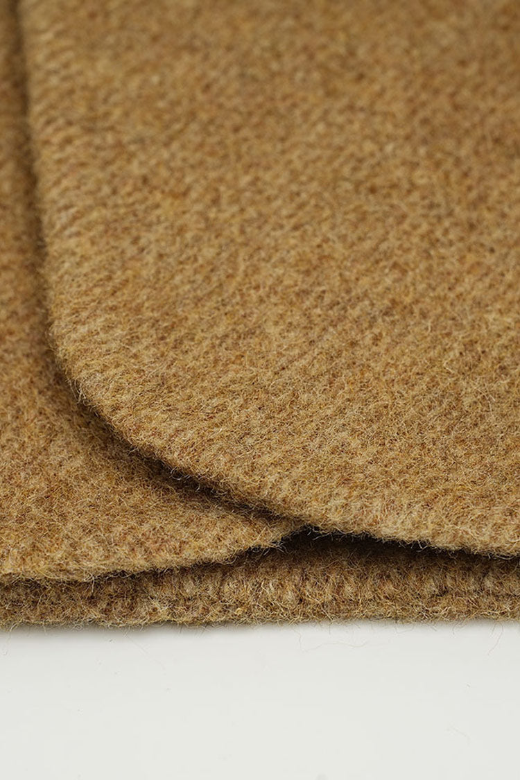 Luxury Double Breasted Wool Blend Scarf Coat for Elegance