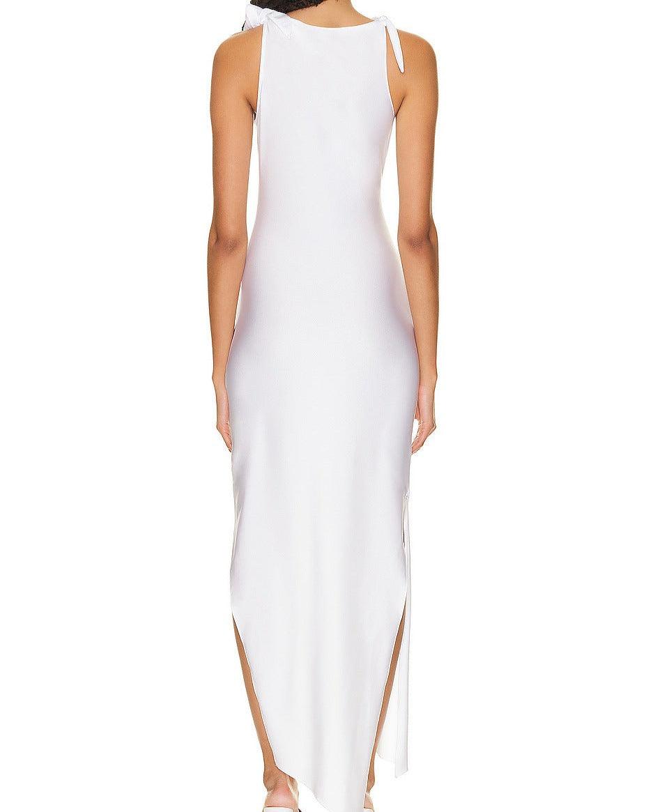 KittenAlarm - Lydia Applique Flower Asymmetric Dress