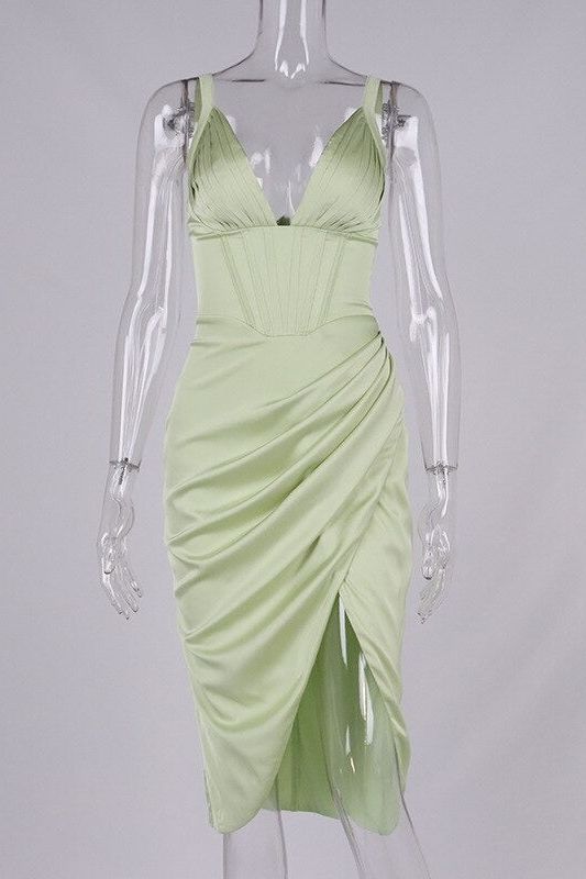 Maddi Bodycon Dress - Mint Green - Fashionpara