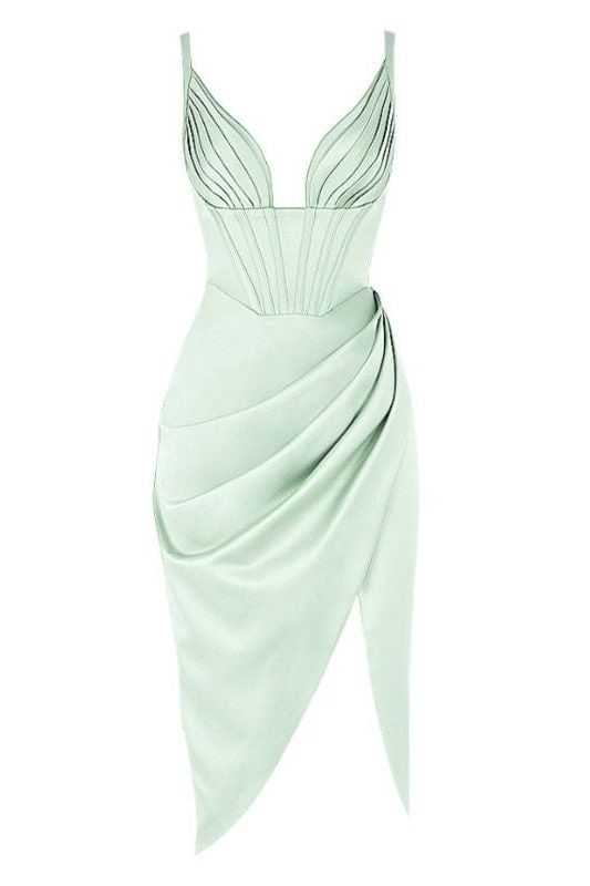 Maddi Bodycon Dress - Mint Green - Fashionpara