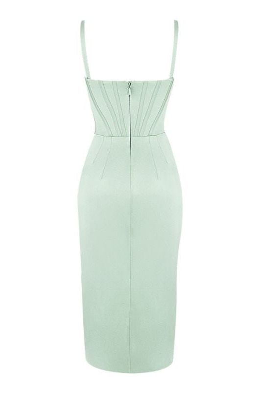 Maddi Bodycon Dress - Mint Green - Fashionpara