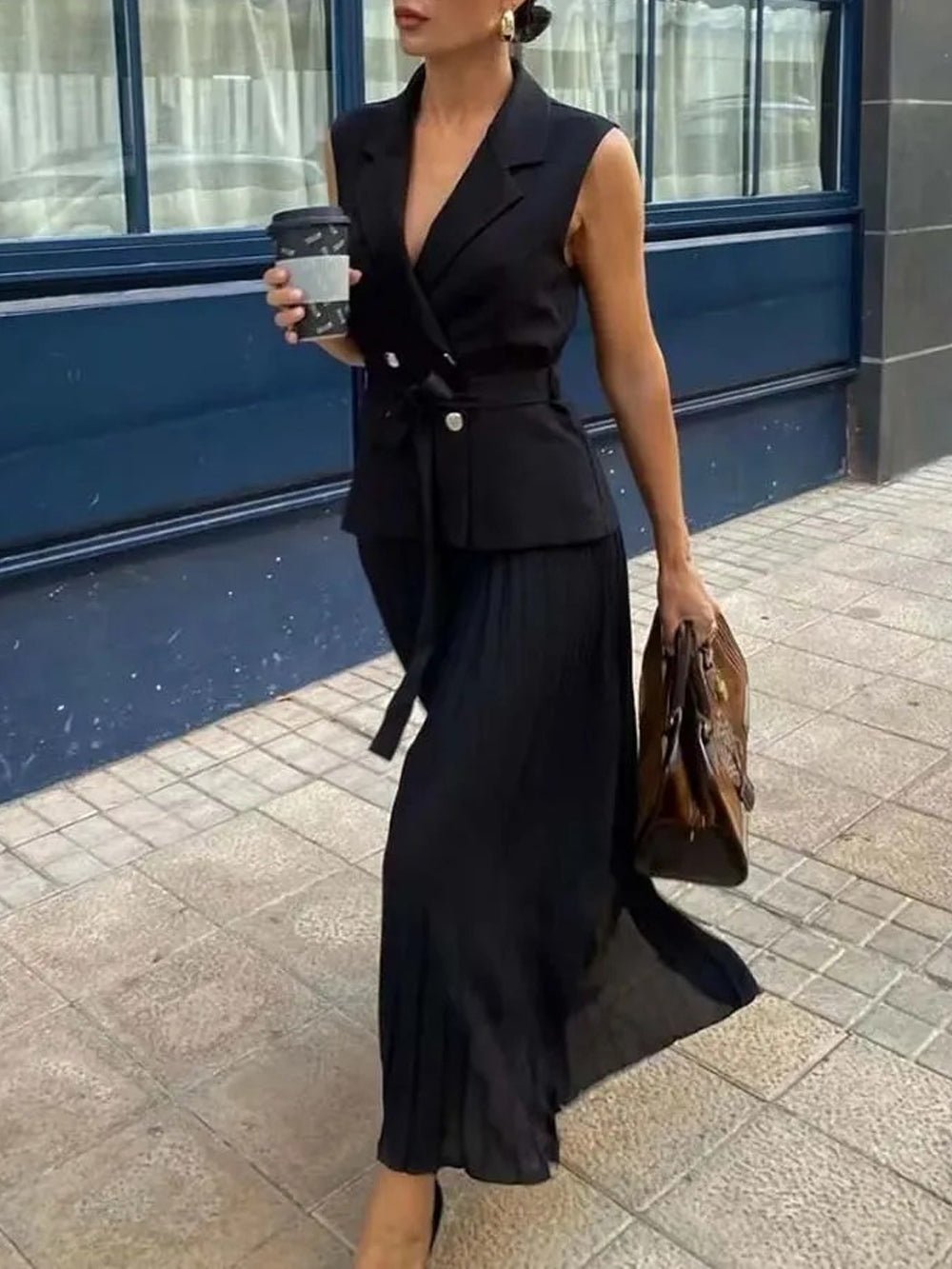 Sleeveless Midi Dress - Fashionpara