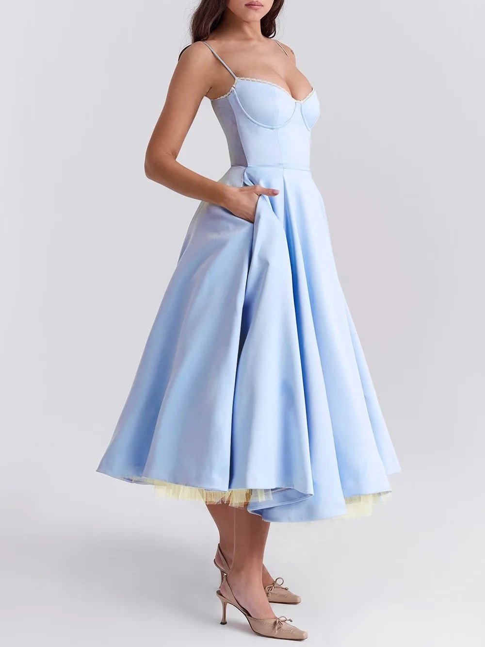 Backless Midi Dress - Fashionpara