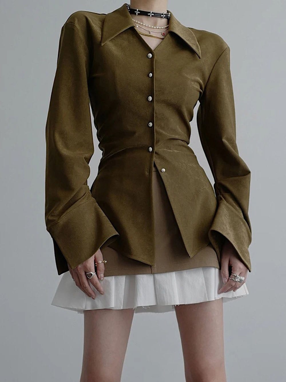 Single Breasted Blouse - Fashionpara